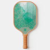 Mystical Chic Layered Jade Teal Green  Pickleball Paddle (Voorkant)