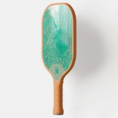 Mystical Chic Layered Jade Teal Green Pickleball Paddle (Links)