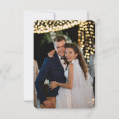 Mystical Chic Plum Gold Star Moon Photo Weddenscha Bedankkaart (Achterkant)