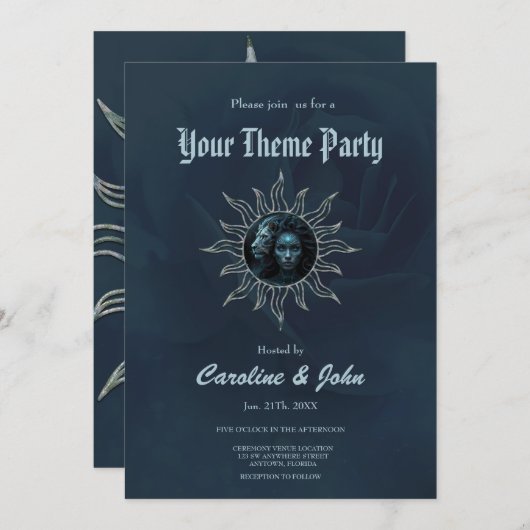 Mystical connection, mystical woman and the lion. kaart (Voorkant / Achterkant)