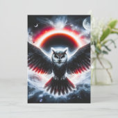 Mystical Cosmic Celestial Owl Aankondiging (Staand voorkant)