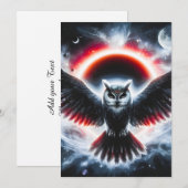 Mystical Cosmic Celestial Owl Aankondiging (Voorkant / Achterkant)