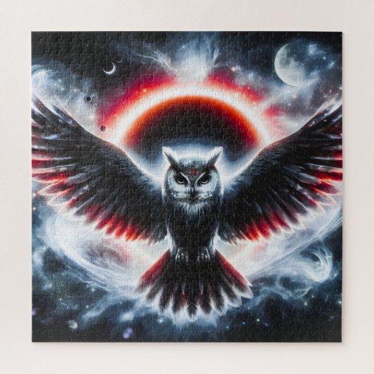 Mystical Cosmic Celestial Owl Legpuzzel (Verticaal)