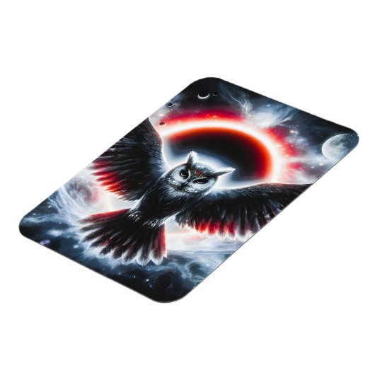 Mystical Cosmic Celestial Owl Magneet (Linkerzijde)
