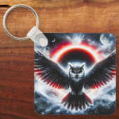 Mystical Cosmic Celestial Owl Sleutelhanger (Voorkant)