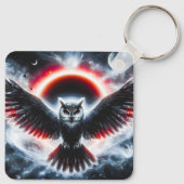 Mystical Cosmic Celestial Owl Sleutelhanger (Achterkant)