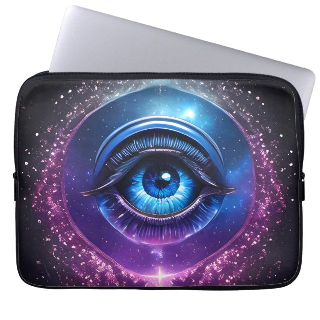 Mystical Cosmic Eye Laptop Sleeve (Voorkant)