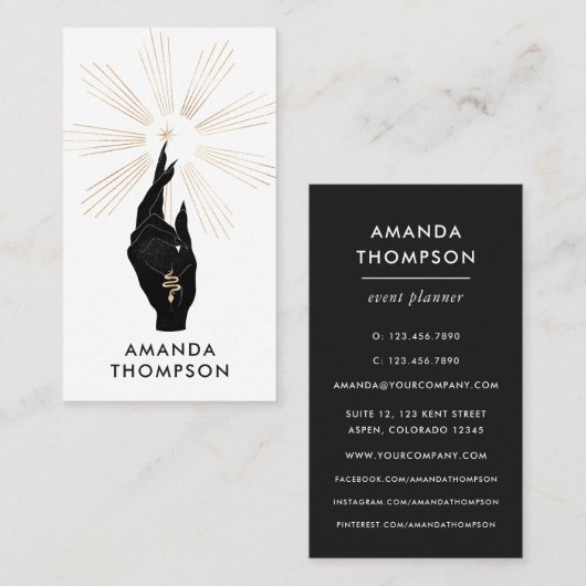 Mystical Cosmic Visitekaartje (Voorkant / Achterkant)