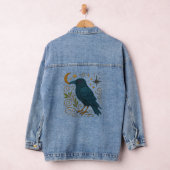 Mystical Crow Embroidered Look Denim Jacket (Hangar)