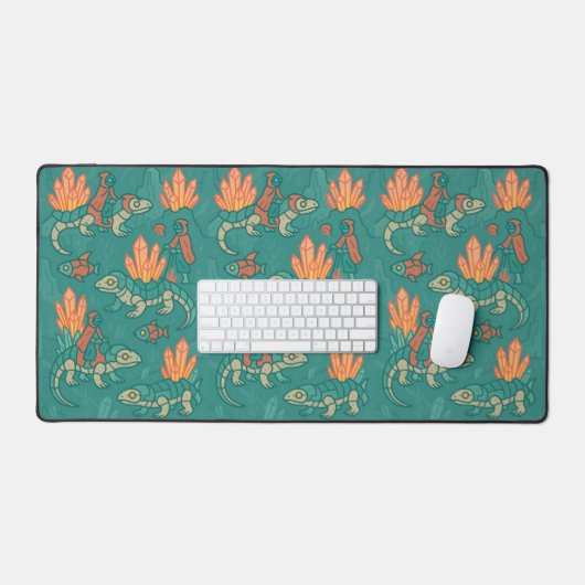 Mystical Crystal-Backed Lizard and Rider  Bureaumat (Keyboard & Muis)