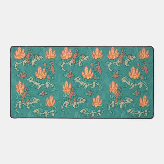 Mystical Crystal-Backed Lizard and Rider  Bureaumat (Voorkant)