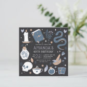 Mystical Crystal Fortune Teller Birthday Party Kaart (Staand voorkant)