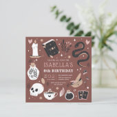 Mystical Crystal Fortune Teller Birthday Party Kaart (Staand voorkant)