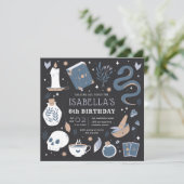 Mystical Crystal Fortune Teller Birthday Party Kaart (Staand voorkant)