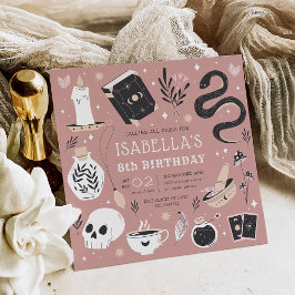 Mystical Crystal Fortune Teller Birthday Party Kaart