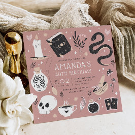 Mystical Crystal Fortune Teller Birthday Party Kaart