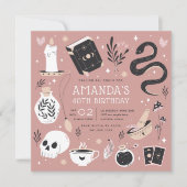 Mystical Crystal Fortune Teller Birthday Party Kaart (Voorkant)