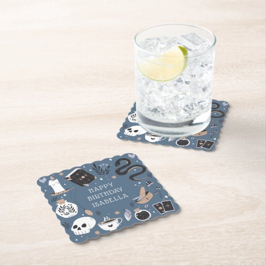 Mystical Crystal Fortune Teller Birthday Party Kartonnen Onderzetters (Insitu)