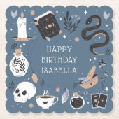 Mystical Crystal Fortune Teller Birthday Party Kartonnen Onderzetters (Voorkant)