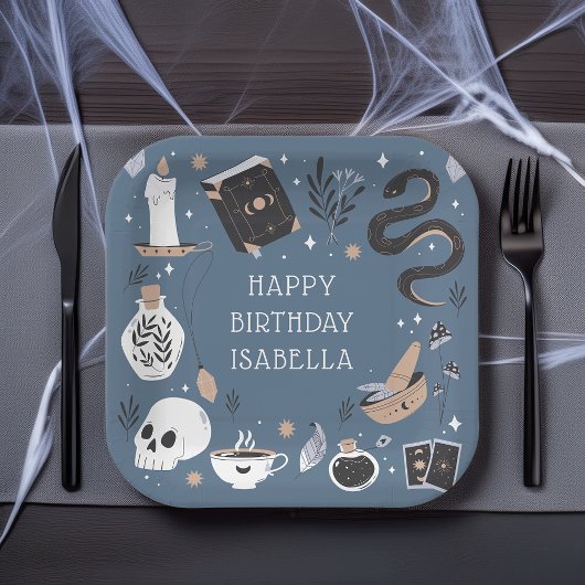 Mystical Crystal Fortune Teller Birthday Party Papieren Bordje