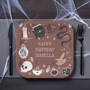 Mystical Crystal Fortune Teller Birthday Party Papieren Bordje