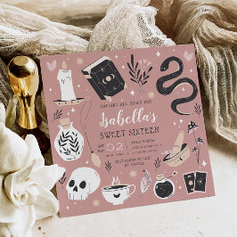 Mystical Crystal Fortune Teller Sweet Sixteen Kaart