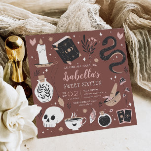 Mystical Crystal Fortune Teller Sweet Sixteen Kaart