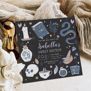 Mystical Crystal Fortune Teller Sweet Sixteen Kaart