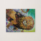 Mystical Crystal Lion Painting "New Worlds" Jigsa Legpuzzel (Horizontaal)