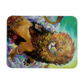 Mystical Crystal Lion Painting "New Worlds" Magneet (Horizontaal)
