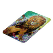 Mystical Crystal Lion Painting "New Worlds" Magneet (Linkerzijde)