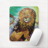 Mystical Crystal Lion Painting "New Worlds" Muismat (Met muis)