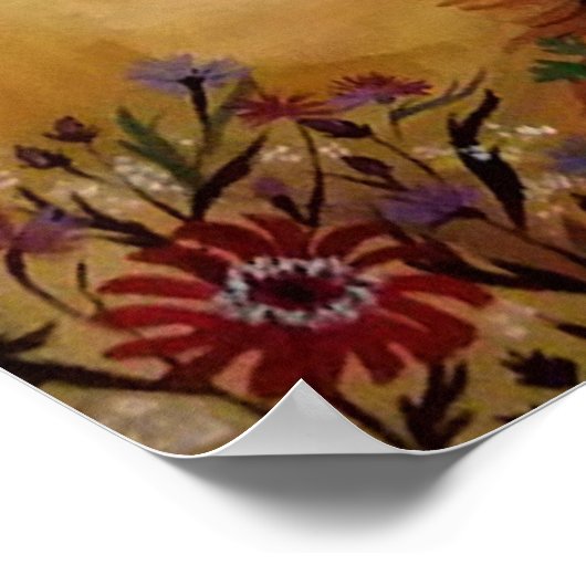 Mystical Crystal Lion Painting "New Worlds" Poster (Hoek)