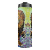 Mystical Crystal Lion Painting "New Worlds" Thermosbeker (Voorkant)