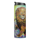 Mystical Crystal Lion Painting "New Worlds" Thermosbeker (Geroteerd rechts)