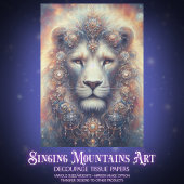 Mystical Decorative Lion King Decoupage Tissuepapier