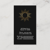 Mystical design on black visitekaartje (Achterkant)