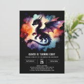 Mystical Dragon Birthday bewerkbaar Kaart (Staand voorkant)