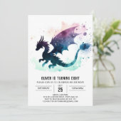 Mystical Dragon Birthday  Kaart (Staand voorkant)