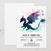 Mystical Dragon Birthday  Kaart (Voorkant / Achterkant)