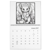 Mystical Dragon Coloring Calendar Kalender (Jan 2027)