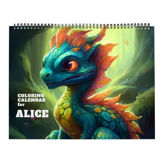 Mystical Dragon Coloring Calendar Kalender (Hoes)