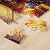 Mystical Dragon Wizard Boeken Legpuzzel (Zijkant)
