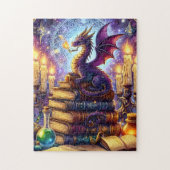 Mystical Dragon Wizard Boeken Legpuzzel (Verticaal)