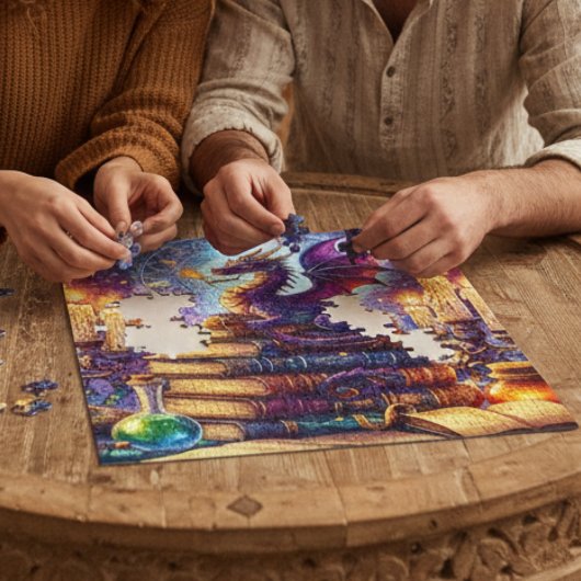 Mystical Dragon Wizard Boeken Legpuzzel