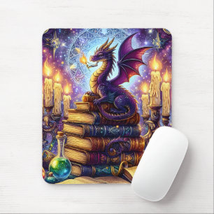 Mystical Dragon Wizard Boeken Muismat