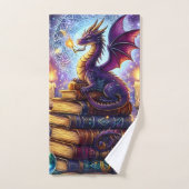 Mystical Dragon Wizard Books Bad Handdoek (Handdoek)