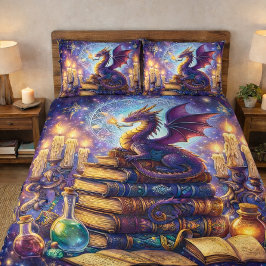Mystical Dragon Wizard Books Kussensloop