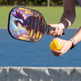 Mystical Dragon Wizard Books Pickleball Paddle