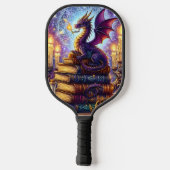 Mystical Dragon Wizard Books Pickleball Paddle (Achterkant)